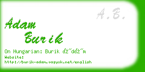 adam burik business card